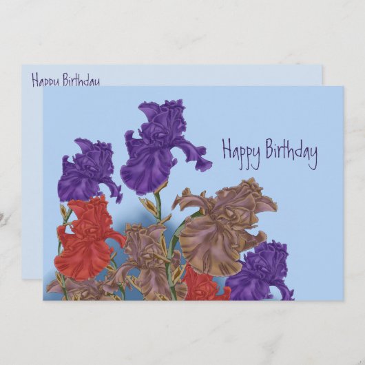 Blühende Reize. Feiertagskarte (Vorne/Hinten)