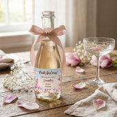 Blühende Romance - Brautparty Mini Sparkling Schaumweinetikett