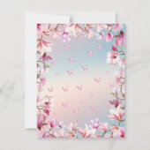 Blühende Romantik - Brautparty Dankeskarte (Rückseite)