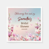 Blühende Romantik - Brautparty Paper Napkin Serviette (Vorderseite)