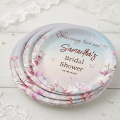 Blühende Romantik - Brautparty-Papierplatte Pappteller