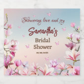 Blühende Romantik - Brautparty Schaumweinetikett (Einzelnes Label)