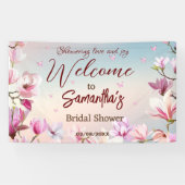 Blühende Romantik - Brautparty Willkommen Banner (Horizontal)