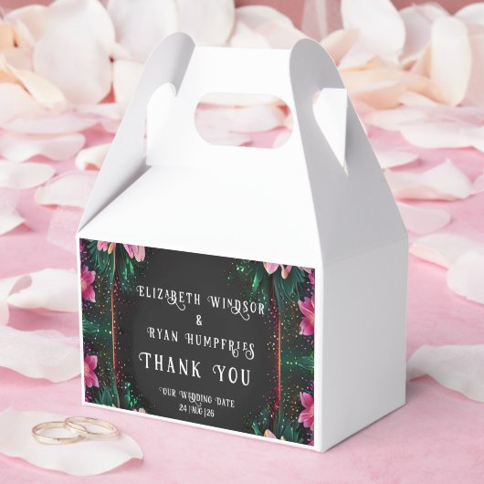 Blühende Romantik: Ein Blumenthema Geschenkschachtel (Hochzeit)