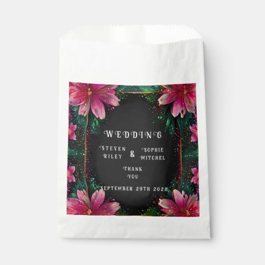 Blühende Romantik: Ein Blumenthema Geschenktütchen (Vorderseite)