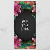 Blühende Romantik: Ein Blumenthema Menükarte (Rückseite)