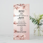 Blühende Romantik: Ein Blumenthema Menükarte (Stehend Vorderseite)