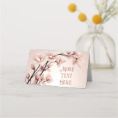 Blühende Romantik: Ein Blumenthema Platzkarte (Rückseite)