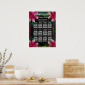 Blühende Romantik: Ein Blumenthema Poster (Küche)