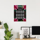 Blühende Romantik: Ein Blumenthema Poster (Heimbüro)