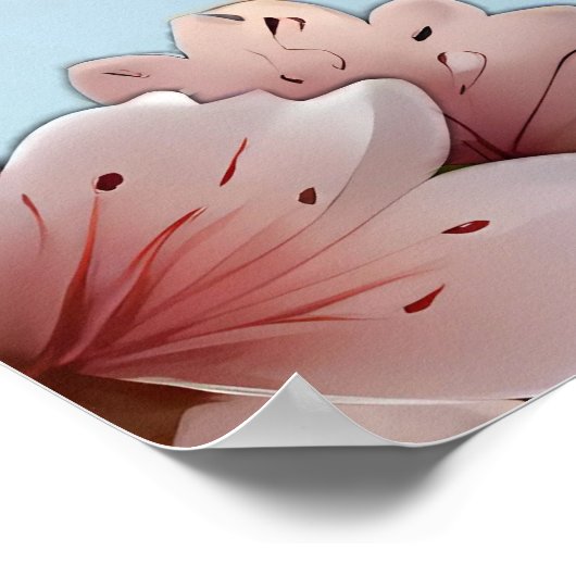 Blühende Romantik: Ein Blumenthema Poster (Ecke)