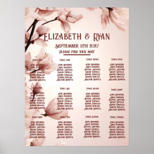 Blühende Romantik: Ein Blumenthema Poster