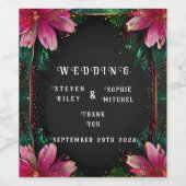 Blühende Romantik: Ein Blumenthema Weinetikett (Einzelnes Label)