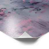 Blühende rosa Blume Fotodruck (Ecke)