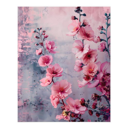 Blühende rosa Blume Fotodruck (Vorne)