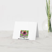 Blühende rosa Blume Karte (Rückseite)