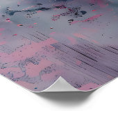 Blühende rosa Blume Poster (Ecke)