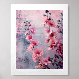 Blühende rosa Blume Schaumstoff Fotofliesen