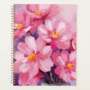 Blühende rosa Blütenblätter Blumenmalerei Aquare Planer