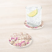 Blühende rosa Lila Magnolias-Frühlingsszene Blume Untersetzer (Seite)