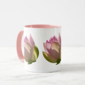 Blühende Rosa Lotus Blume Sommer Tasse (Vorderseite Links)