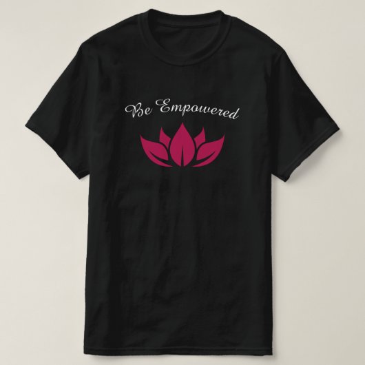 Blühende Rosa Lotus Wasserlilie wird T-Shir empowe T-Shirt (Design vorne)