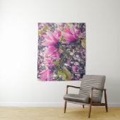 Blühende rosa Magnolia Nah Wandteppich (Beispiel)