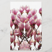 Blühende rosa Magnolias-Frühlingsstimmung in der B Briefpapier (Vorderseite)