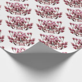 Blühende rosa Magnolias-Frühlingsstimmung in der B Geschenkpapier (Ecke)
