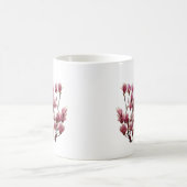 Blühende rosa Magnolias-Frühlingsstimmung in der B Kaffeetasse (Mittel)