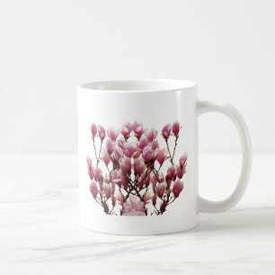 Blühende rosa Magnolias-Frühlingsstimmung in der B Kaffeetasse