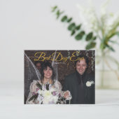 Blühende Rose Foto Vielen Dank Postkarte (Stehend Vorderseite)