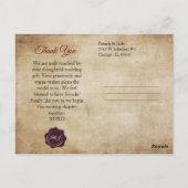 Blühende Rose Foto Vielen Dank Postkarte (Rückseite)