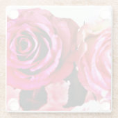 Blühende Rose Glasuntersetzer (Rückseite)