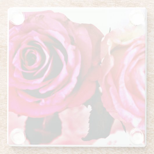 Blühende Rose Glasuntersetzer (Rückseite)