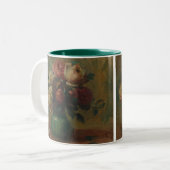 Blühende Rose in einer Vase von Pierre Renoir Clas Zweifarbige Tasse (Vorderseite Links)