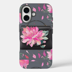 Blühende Rose KI-Kunst iPhone 16 Hülle