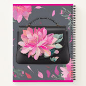 Blühende Rose KI-Kunst Notizblock (Rückseite)