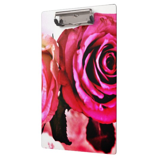 Blühende Rose Klemmbrett (Links)