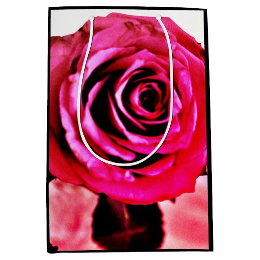 blühende Rose Mittlere Geschenktüte (Vorderseite)