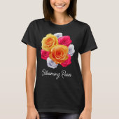 Blühende Rose Motif T - Shirt (Vorderseite)