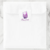 Blühende Rose Ostereier Quadratischer Aufkleber (Tasche)