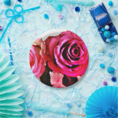 Blühende Rose Pappteller (Party)