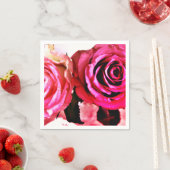 Blühende Rose Serviette (Beispiel)