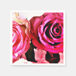 Blühende Rose Serviette