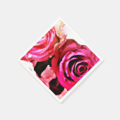 Blühende Rose Serviette (Ecke)