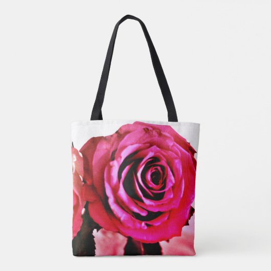Blühende Rose Tasche (Rückseite)