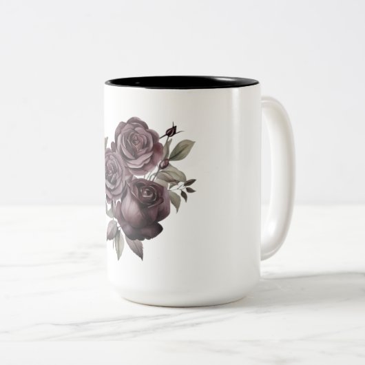 Blühende Rose Tasse (VorderseiteRechts)
