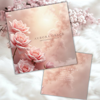 Blühende Rose Telefonnummerkarte