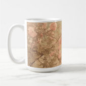 Blühende Rose Zweig Rosa Gold Vintag Kaffeetasse (Links)